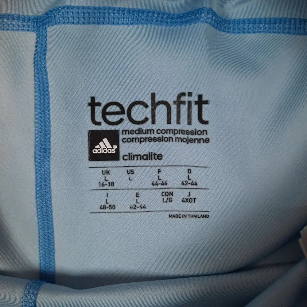 Adidas Techfit 3/4 Capris Tie Dye Tights Slim Fit Running Training Large Womens